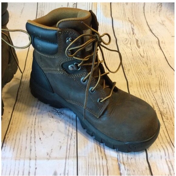 Carhartt Men's Brown Rugged Steel Toe Work Boots Style No. CWF5355 Size 8 - Picture 8 of 11